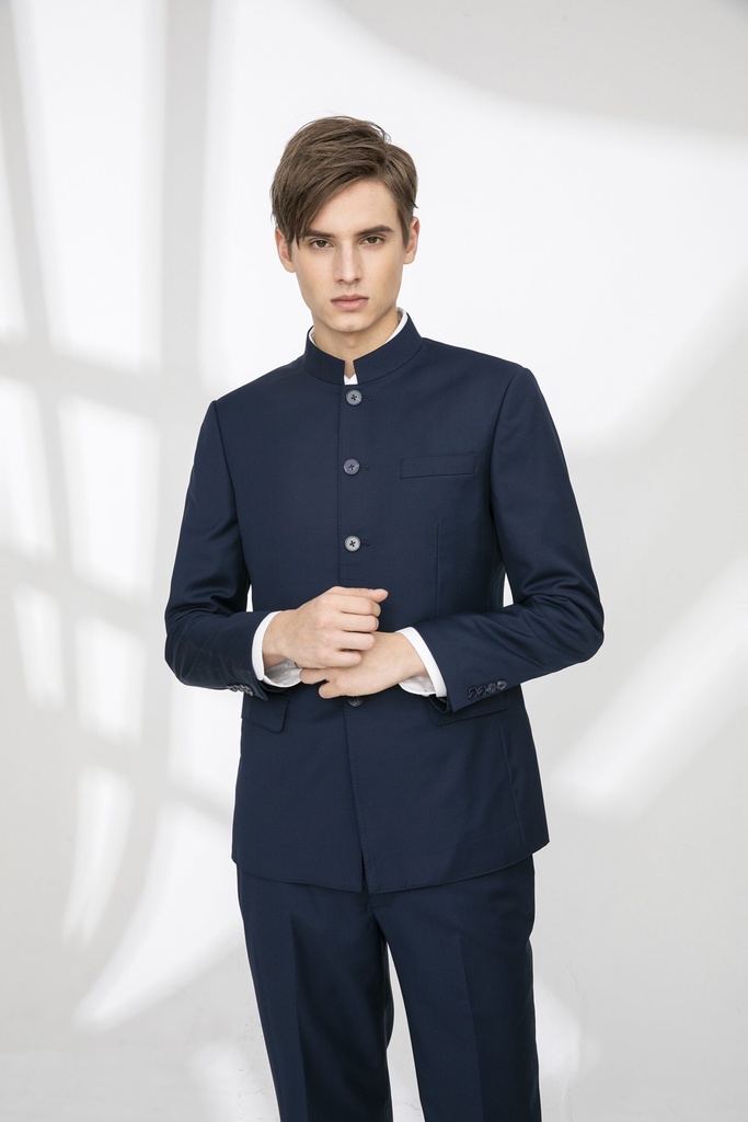 現代青年中山裝稍修身套裝