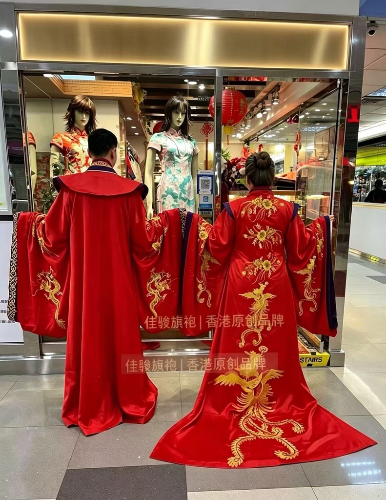傳統大唐正宗婚嫁禮服 · 一式九件套｜佳駿原創
